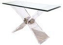 Contemporary Modern  Lucite & Glass Console Table 1980's