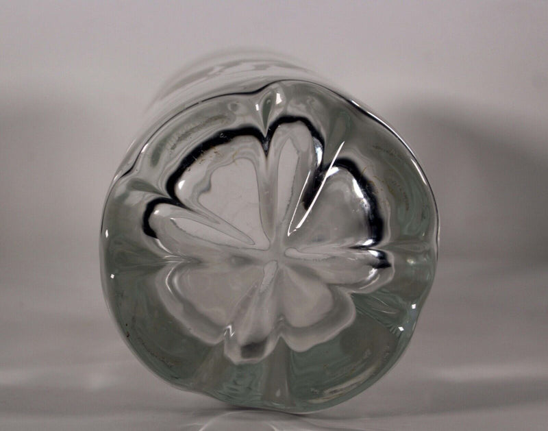 Art Nouveau Glass Vessel with Female Nude Etched Design Signed Madden