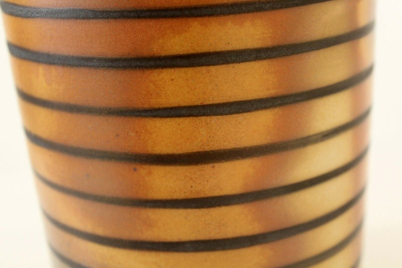 Spiral Glazed Ceramic Jar with Lid, Signed