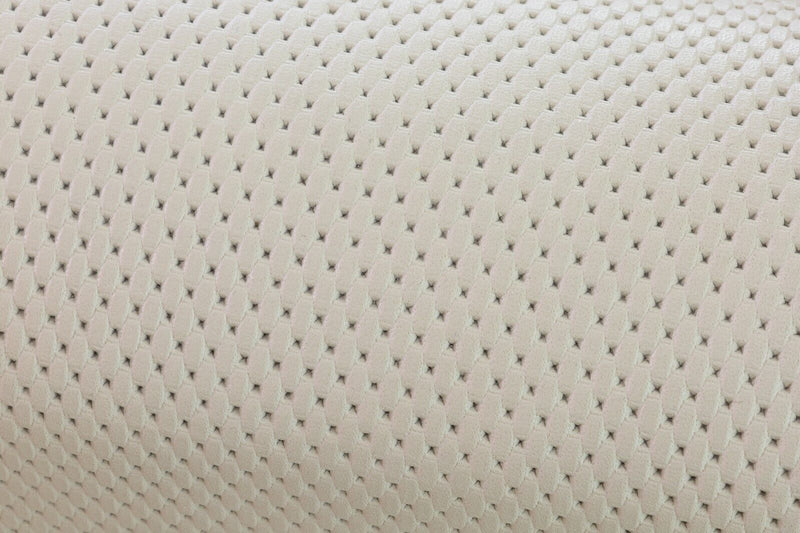 Contemporary Modern Saporiti Perforated Leather Dove Grey Sofa