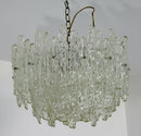 Mid Century Modern Large Lucite Kalmar Ice Light Fixture Chandelier 1970s