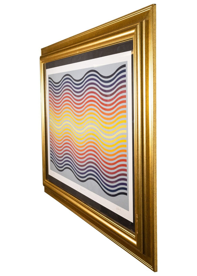Jurgan Peters "Rainbow Waves" 1981 Signed Lithograph