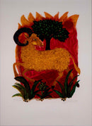 Contemporary Modern Judith Bledsoe "Aries" Framed Lithograph