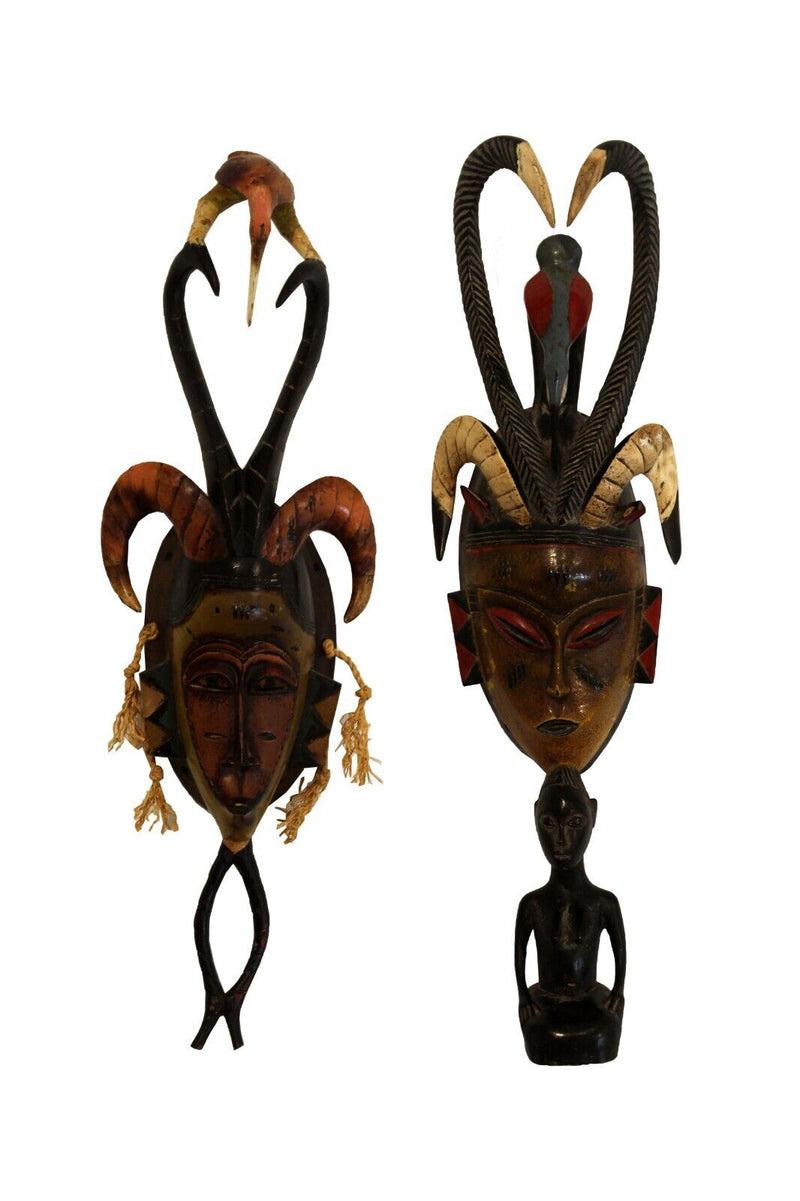 Pierre Osso Guro Tribe Ivory Coast Secret Society Ancestor Masks 1960s
