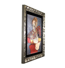 J Renwick Signed Acrylic Painting on Canvas Art Nouveau Female Figure Framed