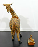 Vintage Woven Chinese Giraffe Asian Style Basket Sculpture