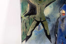 Postmodern Studio Art Figurative Nude Colored Glazed Tile Hanging Wall Sculpture