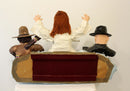Contemporary Whimsical Mike Leaf The Messiah, Bob Dylan & The Rebbe Paper Mache