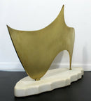 James Nani Slipper 97 Gold Abstract Marble Base Sculpture