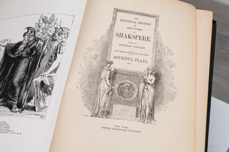 8 Volume 1880 Second Edition Hardcover Pictorial Edition Works of Shakspere