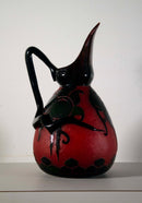 Le Verre Francais Prune Vessel Art Nouveau Acid Etched Cameo Glass Floral Design