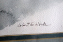 Robert E Woide Untitled Landscape Signed Original Watercolor Framed