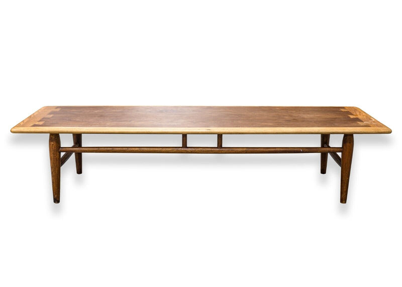 Mid Century Modern Lane Walnut Wood Low Rectangular Coffee Table