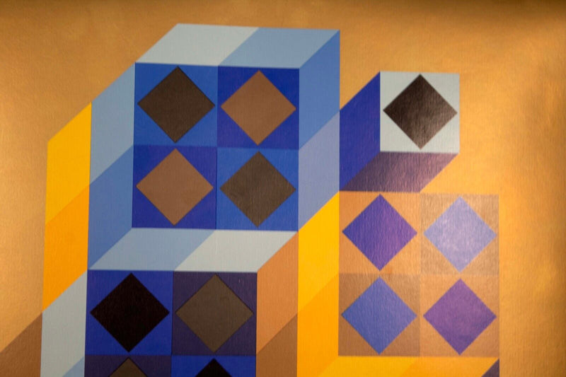 Vasarely Musee Didactique Op Art Vintage Exhibition Gallery Poster Unframed 1984