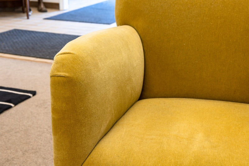 Pair of Postmodern Chartreuse Yellow Gold Armchairs