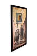 Ray Spave Press Signed Contemporary Abstract Mixed Media Painting on Paper