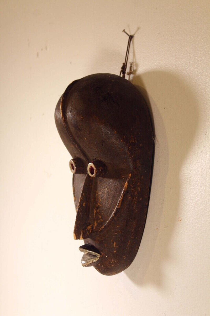 Pair of African Painted Wood Tribal Mask