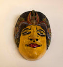 Indonesian Antique Hand Painted Wooden Mask Roni Sculpture