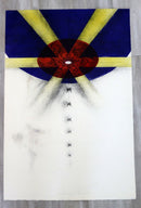 Yellow and Red Sunbeam 1976 Retro Modern Serigraph Unframed