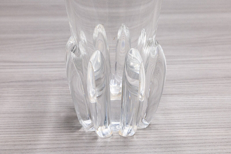 George Thompson for Steuben Lotus Styled Crystal Vase Contemporary Modern