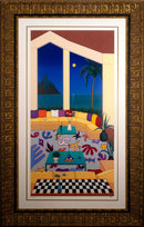 Fanch Ledan Living in Bora Bora Signed Contemporary Serigraph 217/395 Framed
