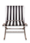 Pair of Art Deco Aluminum and Black Barcelona Style X Framed Sleek Lounge Chairs