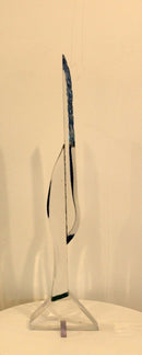 Contemporary James Nani Modern Lucite with Blue & Green Sculpture 1980s