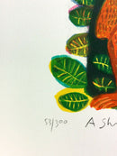 Mid Century Modern Unframed Shrewdness of Apes Judith Bledsoe Signed Lithograph