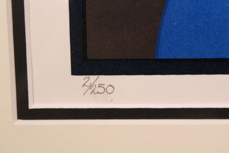 Rick Tunkel Postmodern Op Art Abstract Geometric 3D Serigraph 2/250 Framed 1981