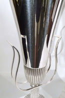 Mid Century Pair of Tommi Parzinger  Lightolier Silver Plated Torchiere Lamps