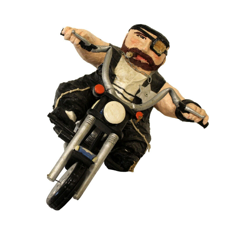 Contemporary Whimsical Harley Ben David Paper Mache Sculpture by Mike Leaf