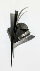 Contemporary Signed Steel Metal Wall Sculpture Signed Christiane Martens 1990s