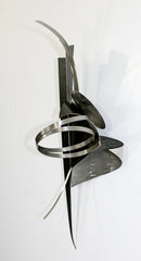 Contemporary Signed Steel Metal Wall Sculpture Signed Christiane Martens 1990s