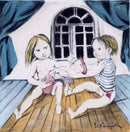 Leonard Tsugouharu Knitting Signed Modern Lithograph on Paper 1963 Framed 55/150