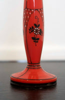 Gallo Slovakia Orange Candlestick with Flower Design