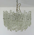 Mid Century Modern Large Lucite Kalmar Ice Light Fixture Chandelier 1970s