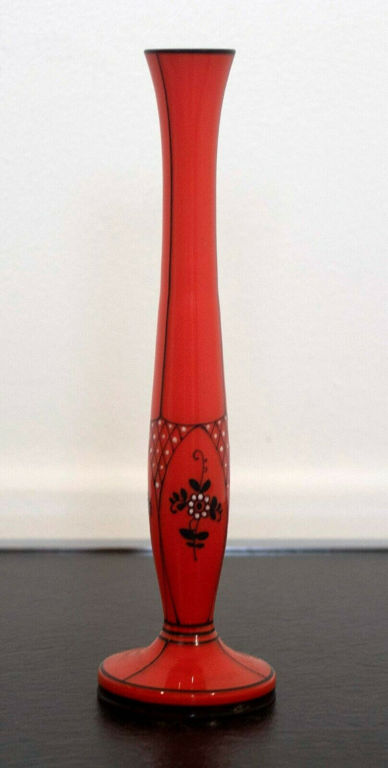 Gallo Slovakia Orange Candlestick with Flower Design