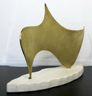 James Nani Slipper 97 Gold Abstract Marble Base Sculpture