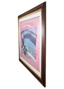 Calman Shemi Manuscript 1989 Abstract Modern Signed Lithograph 90/300 Framed