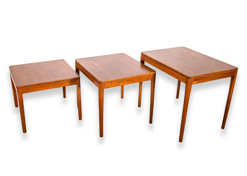 Set of 3 Drexel Declaration MCM Walnut Wood Nesting Side End Tables