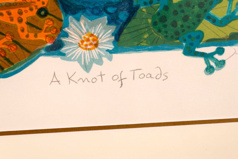 Judith Bledsoe A Knot of Toads Signed Contemporary Lithograph 280/300 Framed