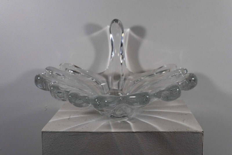 Vintage Art Vannes France Jardiniere Crystal Art Glass Centerpiece Bowl w/ Mark