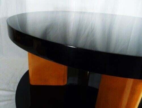Art Deco Brown Saltman Lacquer Coffee Side End Table