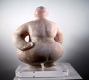 Jerry Soble Signed Scarlett 1995 Contemporary Female Nude Pink Marble Sculpture