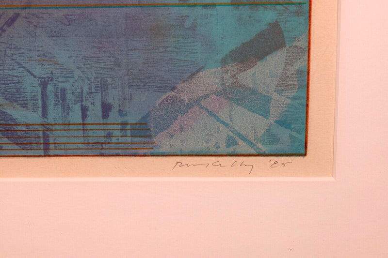 Robert Kelly Kalasa V Signed Modern Abstract Aquatint Etching 5/50 Framed 1985