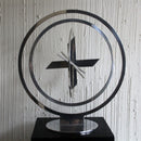 Phyllis Mark Kinetic Modern Steel Metal Floor Sculpture with Pedestal Signed
