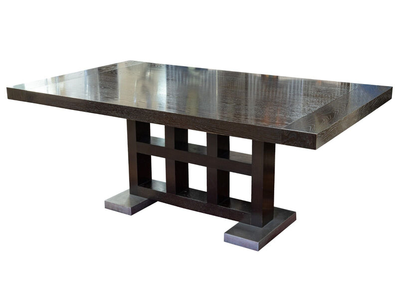 Contemporary Transitional Berman Rossetti Dark Oak Dining Room Table
