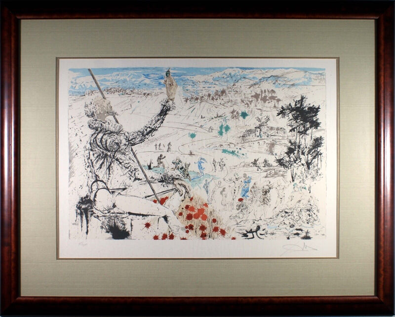 Dali L'Age d'Or de la suite Don Quichotte de la Mancha 1957 Signed Lithograph