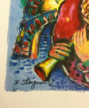Modern Unframed Eiffel Melodies Signed Zamy Steynovitz Seriolithograph on Canvas