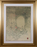 Lebadang Boat at Docks Signed Modern Lithograph with Intaglio H.C. Framed